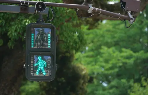 カウンドダウン付き信号機
